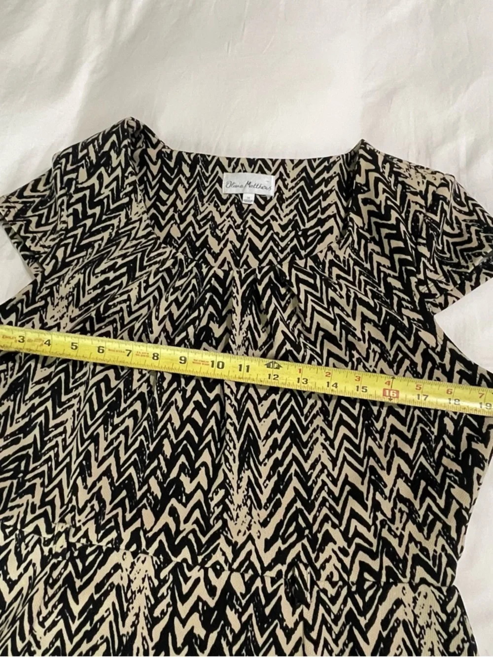 Olivia‎ Matthews Chevron Midi Dress Vintage